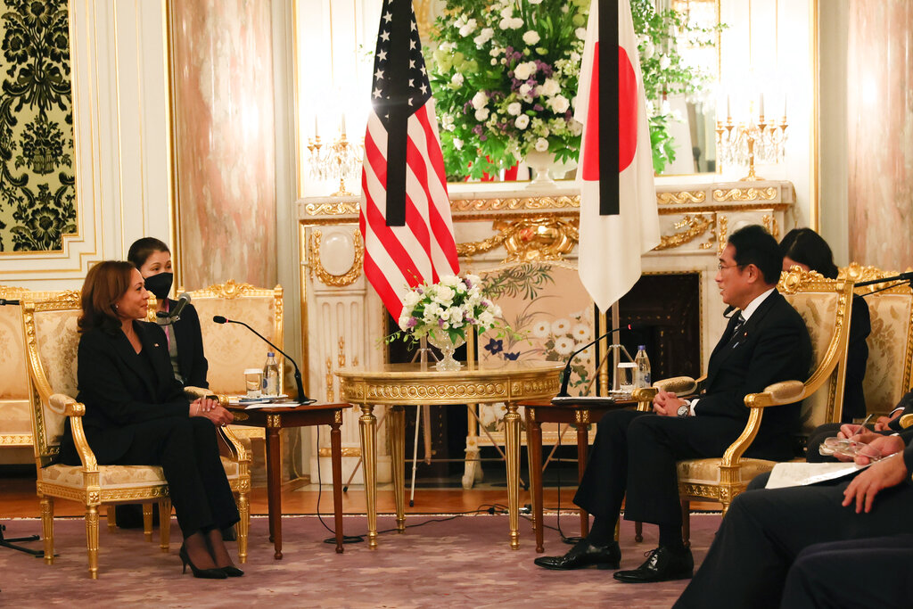 Harris and Japanese prime minister condemn Chinese aggression in Taiwan Strait