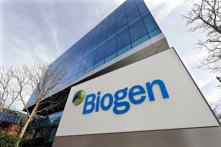 The Biogen Inc., headquarters is shown March 11, 2020, in Cambridge, Mass.  Shares of Biogen and other drugmakers researching Alzheimerâs disease soared early Wednesday, Sept. 28, 2022, after Japanâs Eisai Co. said its potential treatment appeared to slow the fatal diseaseâs progress in a late-stage study. Eisai announced results late Tuesday from a global study of nearly 1,800 people with early-stage Alzheimerâs.