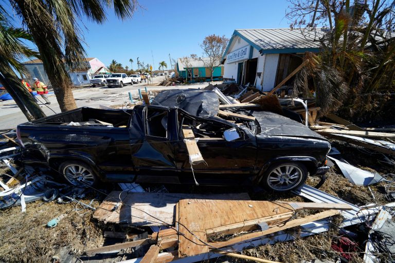 Destruction in Florida is seen in the aftermath of Hurricane Ian, on Sunday, Oct. 2, 2022.  