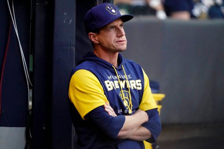 Milwaukee Brewers manager Craig Counsell. A jersey and a shaving kit were taken from Counsellâs office