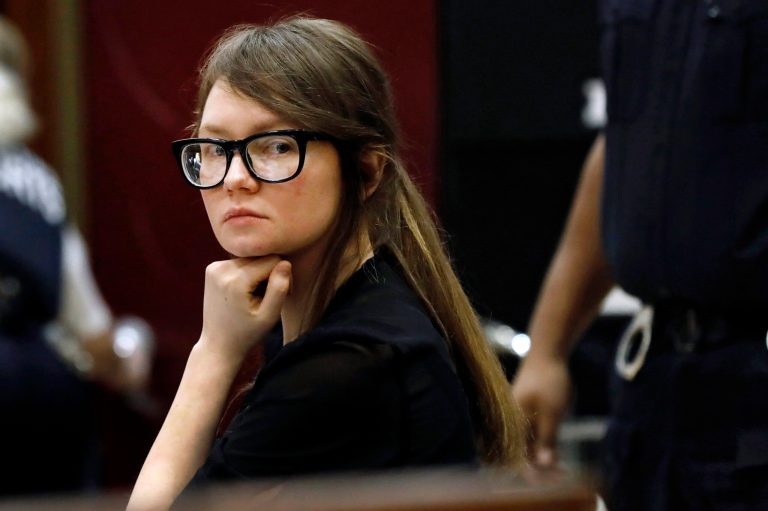 FILE - Anna Sorokin sits at the defense table during jury deliberations in her trial at New York State Supreme Court, on April 25, 2019, in New York. (AP Photo/Richard Drew, File)