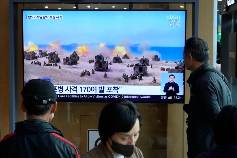 North Korea fires artillery barrage into bordering seas