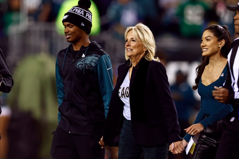 Boo birds: Jill Biden booed by Philadelphia Eagles fans before game against Dallas Cowboys