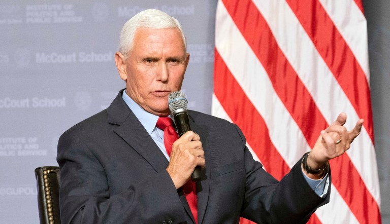 At Georgetown University, Pence played it too safe