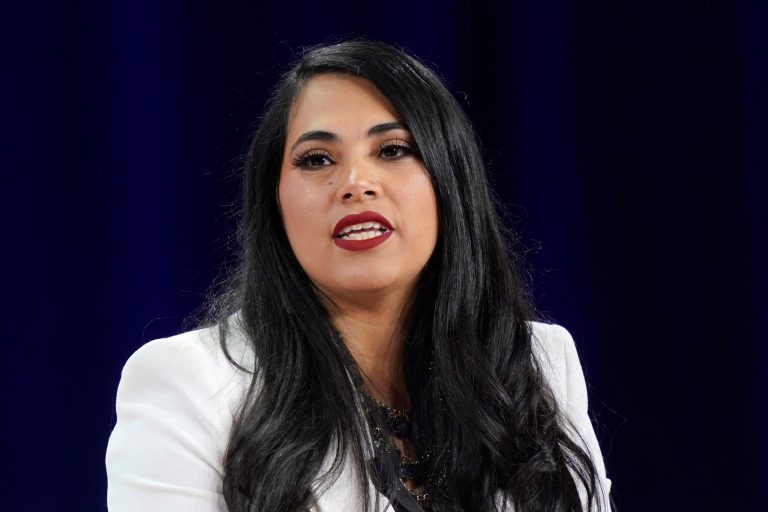 Rep. Mayra Flores, R-Texas, speaks at the Conservative Political Action Conference (CPAC) in Dallas, Aug. 5, 2022. 