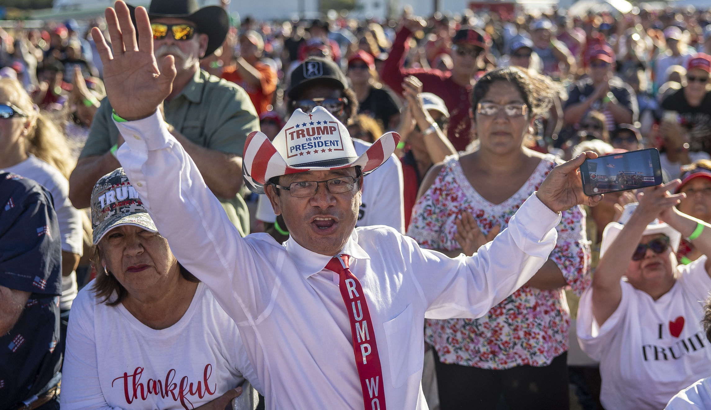 Trump supporters at Texas rally strongly oppose Abbott and DeSantis in 2024