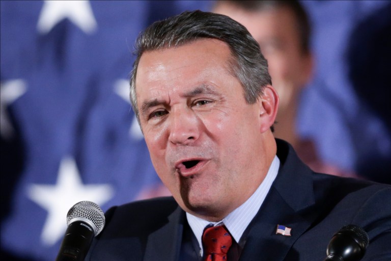 Rep. Don Bacon addresses supporters in Omaha, Nebraska, on Nov. 6, 2018.