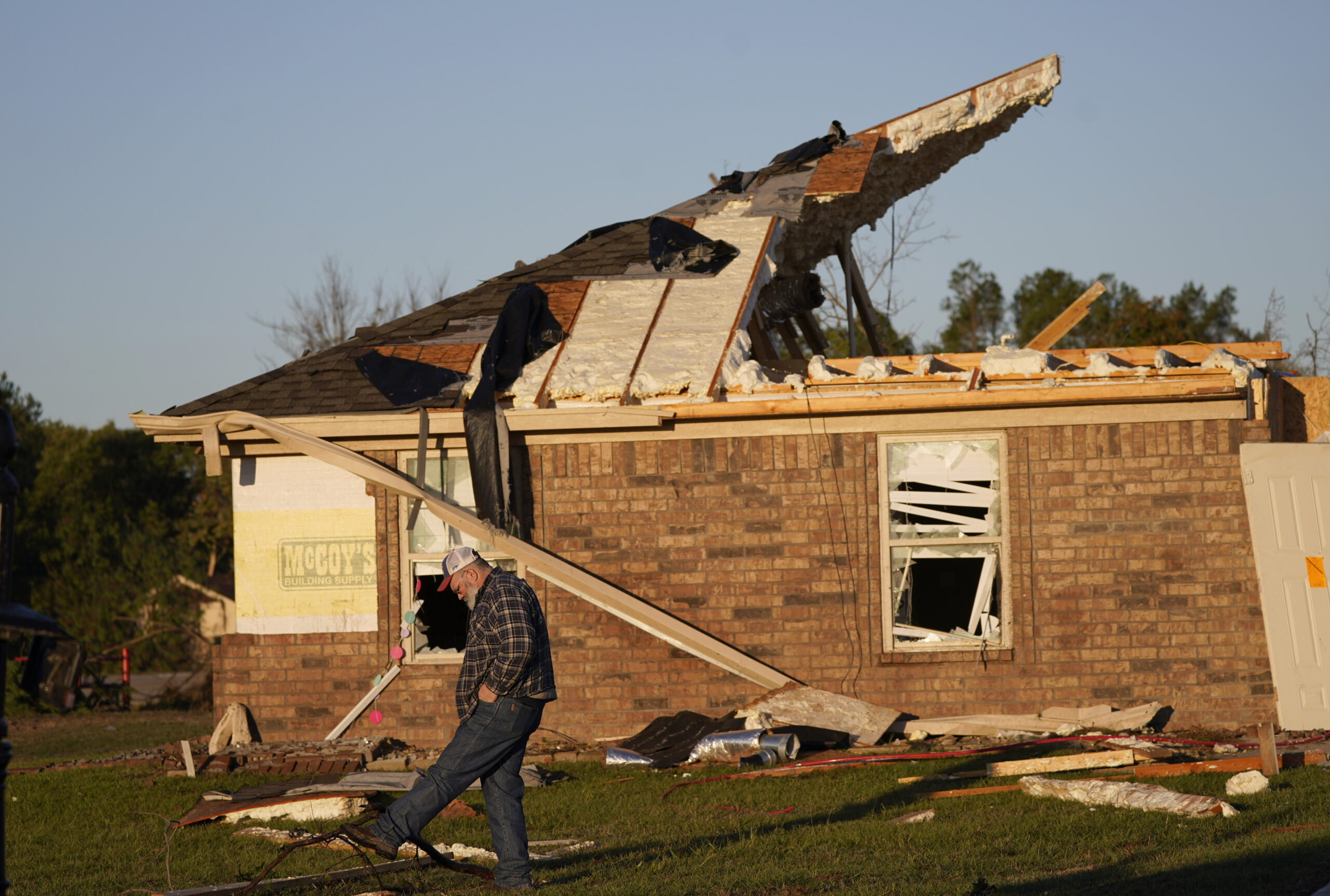 Big rigs topple in Texas as tornado watch is issued across three states