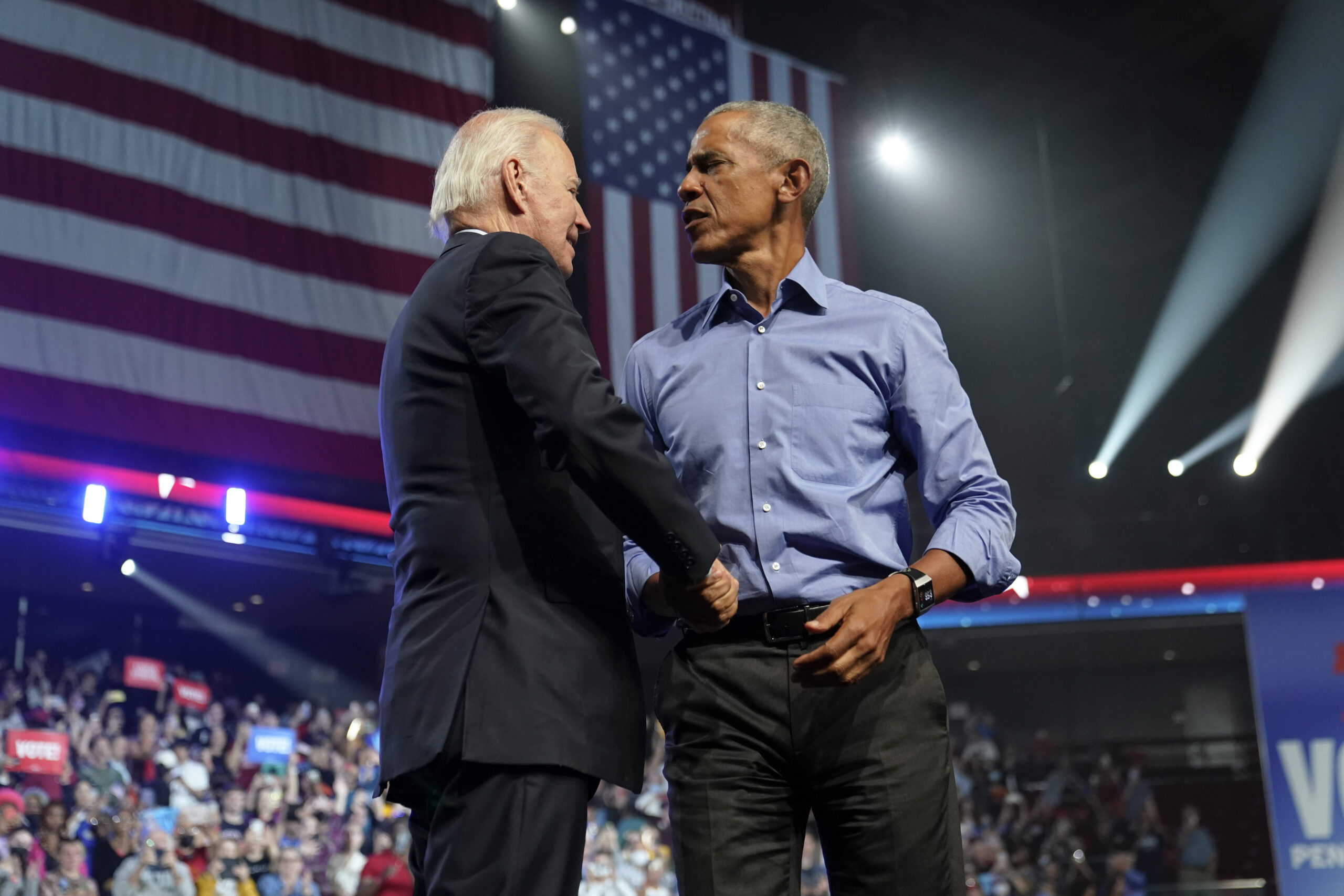 Biden and Obama lunch at the White House