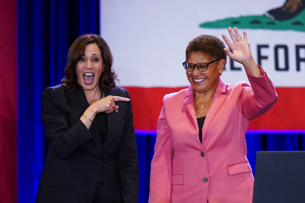 Kamala Harris to swear in Karen Bass as Los Angeles mayor