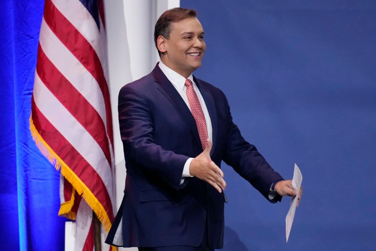 George Santos posts release incorrectly saying he’s been sworn into House