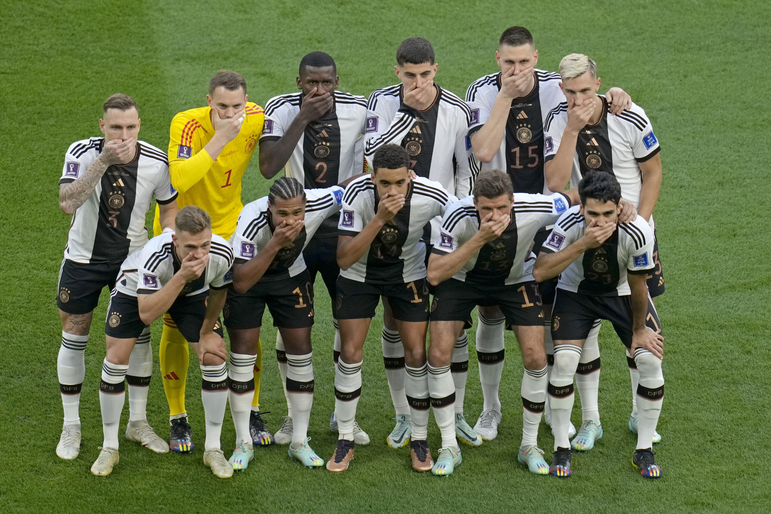 World Cup 2022: Germany players cover their mouths in silent protest as LGBT armband row grows