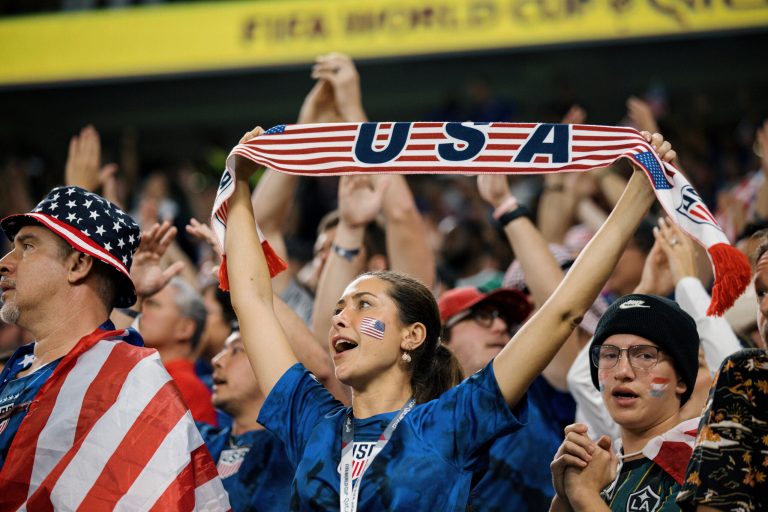 Photo during a match between Iran and the United States, valid for the group stage of the World Cup, held at Al Thumama Stadium in Doha, Qatar.