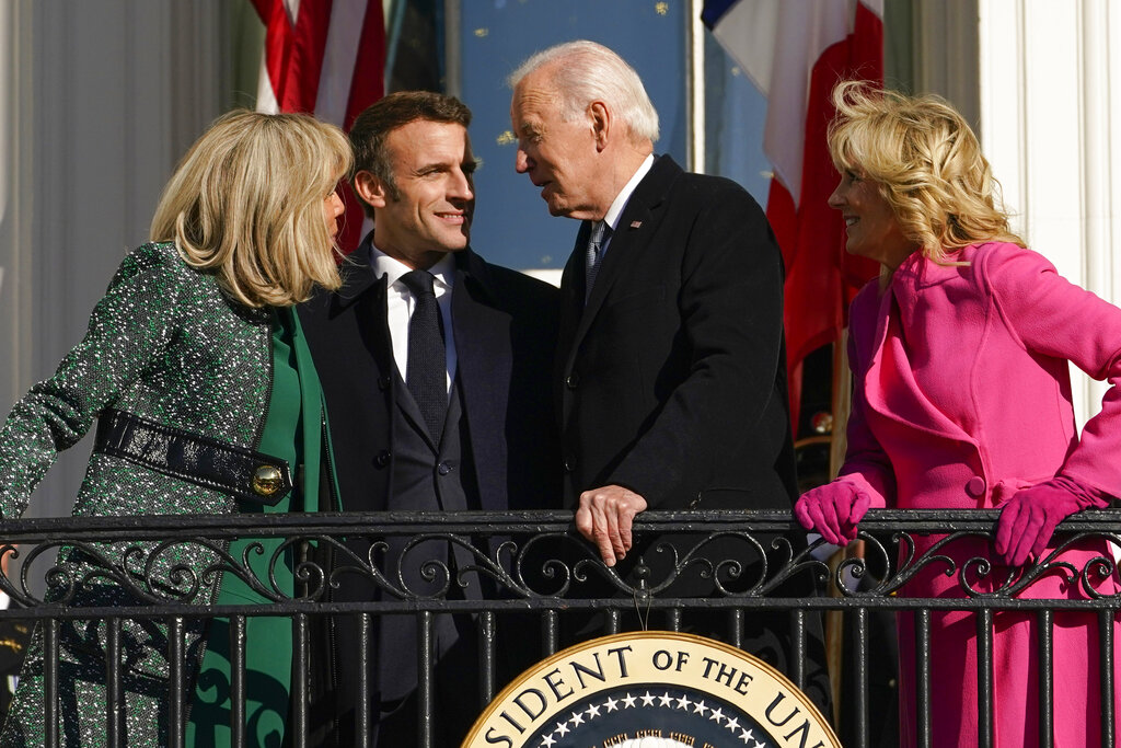 Biden invokes ‘shared commitment to liberty’ in welcoming France’s Macron