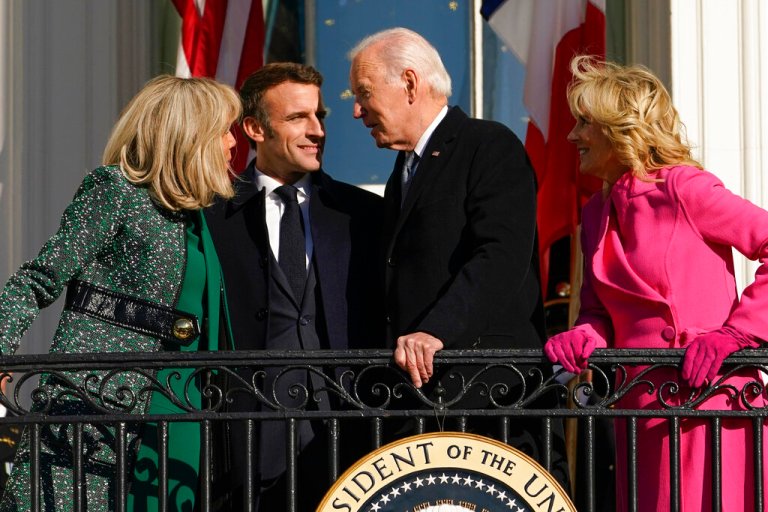 Biden invokes ‘shared commitment to liberty’ in welcoming France’s Macron