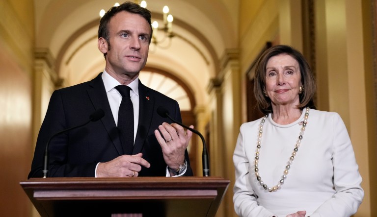 French President Macron meets with congressional leaders