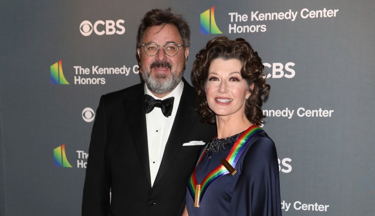2022 Kennedy Center Honoree Amy Grant and her husband, Vince Gill, arrive at the Kennedy Center Honors on Sunday, Dec. 4, 2022, at The Kennedy Center in Washington. 