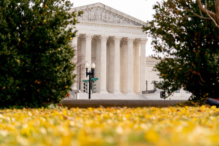 The Supreme Court is slated to hear arguments Wednesday in a case from North Carolina, where GOP efforts to draw congressional districts heavily in their favor were blocked by a Democratic majority on the state Supreme Court because the GOP map violated the state constitution. (AP Photo/Andrew Harnik)