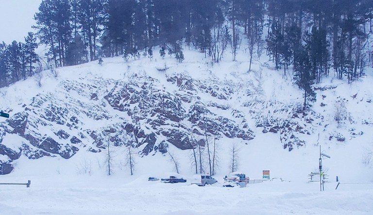 Some snowdrifts in South Dakota have reportedly reached up to 12 feet in height.  