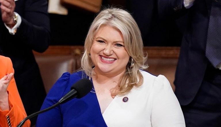 Rep. Kat Cammack, R-Fla., nominates Rep. Kevin McCarthy, R-Calif., for a sixth round of voting in the House chamber as the House meets for a second day to elect a speaker and convene the 118th Congress in Washington, Wednesday, Jan. 4, 2023. 
