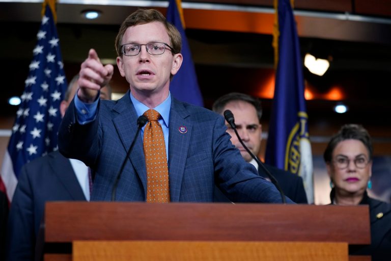 Rep. Dusty Johnson, R-S.D., Wednesday, Jan. 11, 2023. (AP Photo/Patrick Semansky)