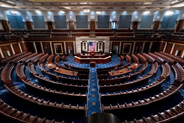 The chamber of the House of Representatives is seen at the Capitol in Washington.