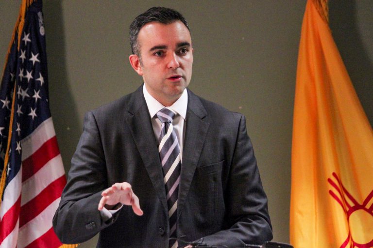 Bernalillo County District Attorney-elect Raul Torrez speaks in Albuquerque, N.M., on Dec. 20, 2016.
