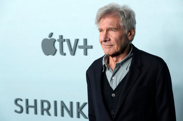 Harrison Ford poses at the premiere of the Apple TV+ series 