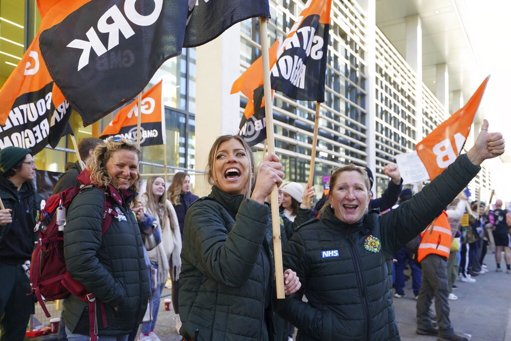 British healthcare workers stage largest strike in National Health Service history