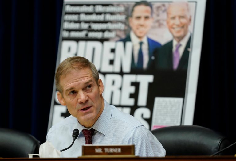 House Judiciary Committee Chair Jim Jordan, R-Ohio, speaks during a House Committee on Oversight and Accountability hearing on Capitol Hill, Feb. 8, 2023, in Washington. 