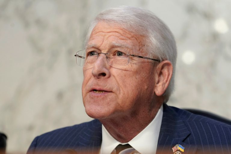 Sen. Roger Wicker, R-Miss., speaks during a Senate Armed Services Committee full committee hearing on the conflict in Ukraine, Tuesday, Feb. 28, 2023, on Capitol Hill in Washington.