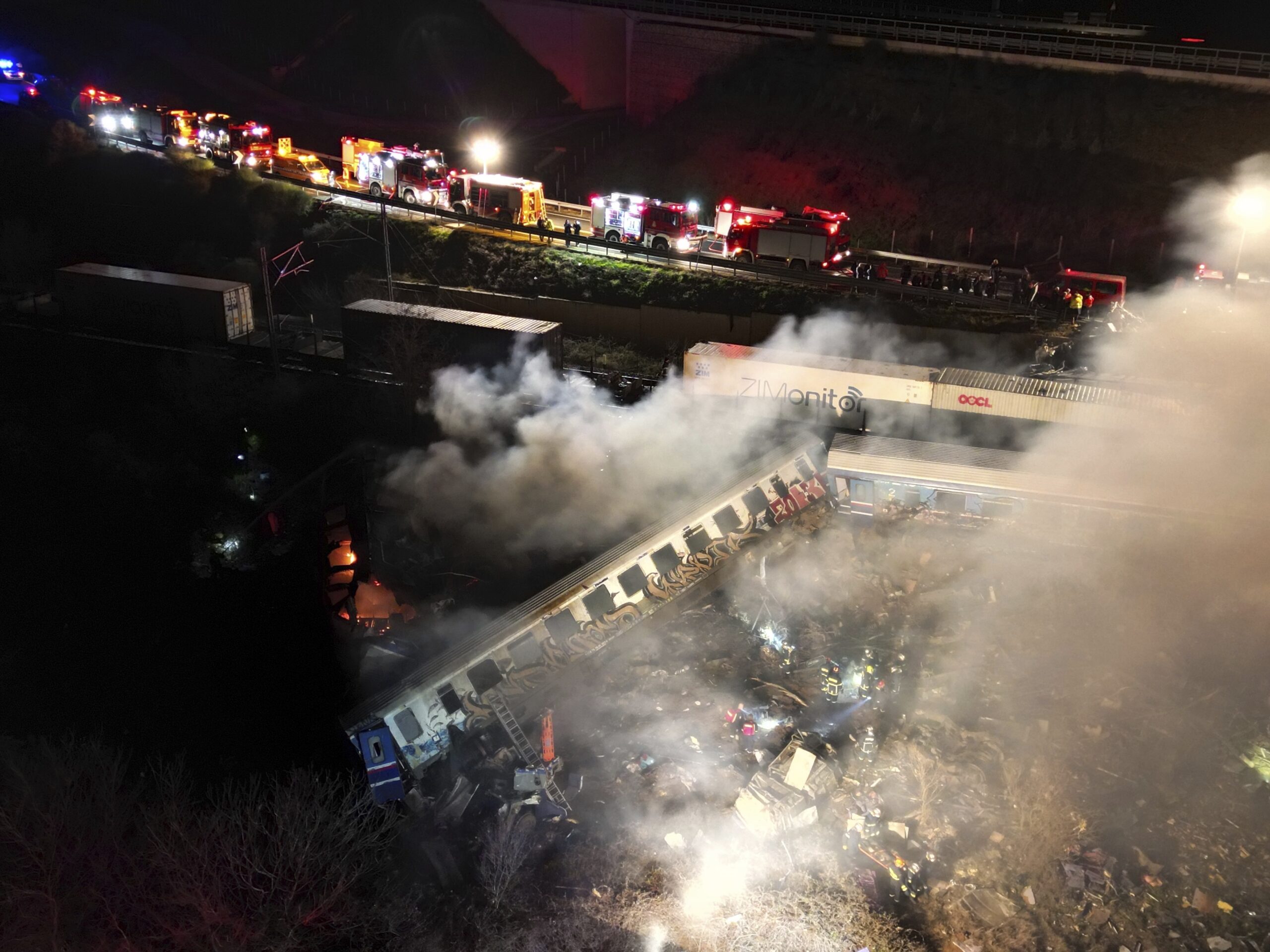 Trains collide in Greece, killing dozens and injuring more