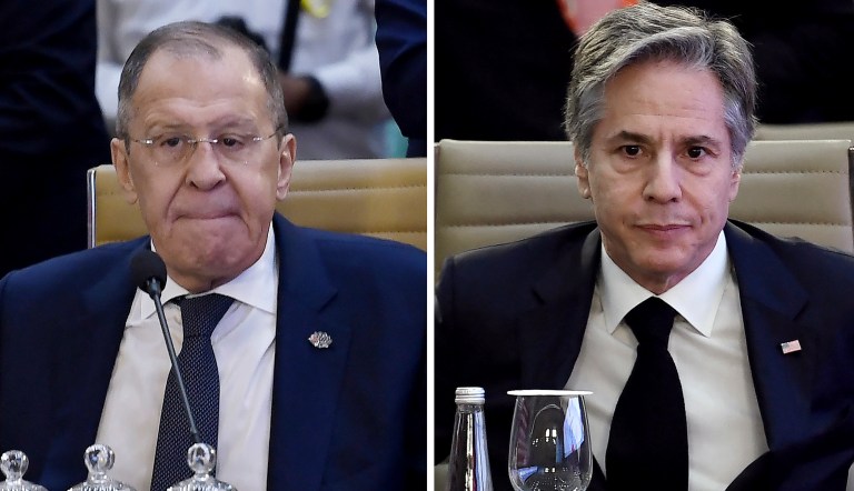 Blinken briefly meets with Russian counterpart for first time since Ukraine war