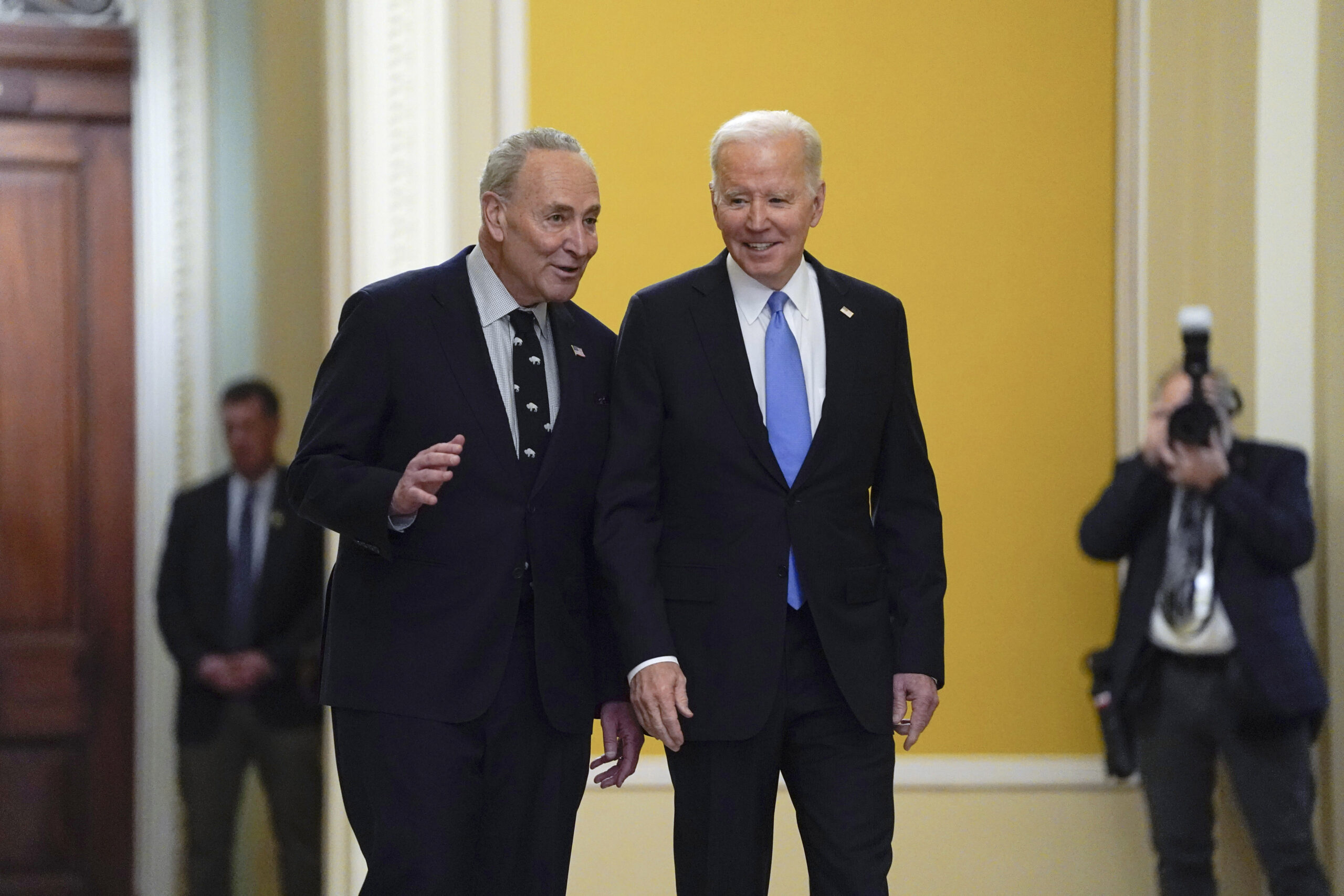 Biden and Senate Democrats plot 2024 strategy at caucus lunch