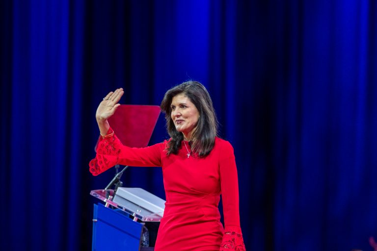 Republican presidential candidate, former ambassador to the United Nations Nikki Haley waves after speaking at the Conservative Political Action Conference, CPAC 2023, Friday, March 3, 2023, at National Harbor in Oxon Hill, Maryland.