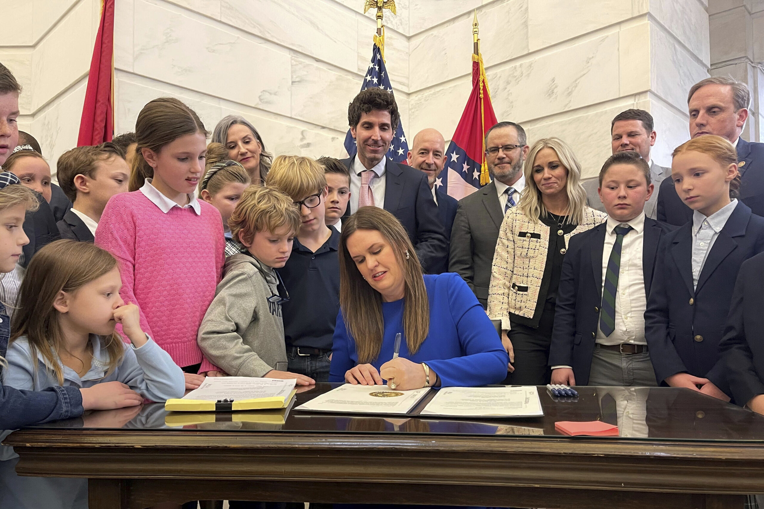 Sarah Huckabee Sanders signs Arkansas universal school choice bill