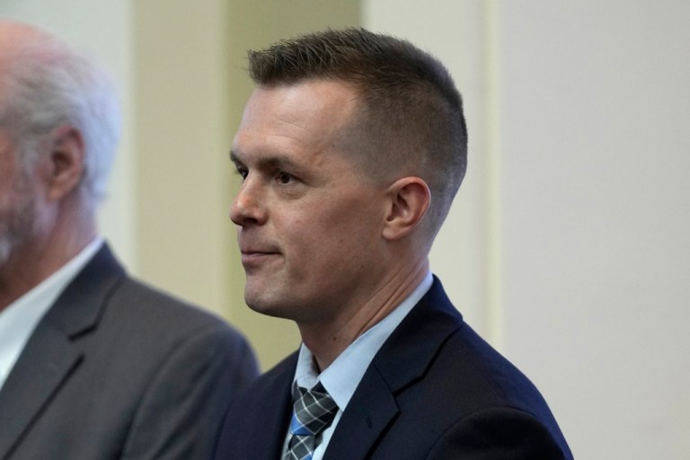 Rep. Jared Golden, D-Maine, attends the State of the Tribes, Wednesday, March 16, 2023, at the State House in Augusta, Maine. 