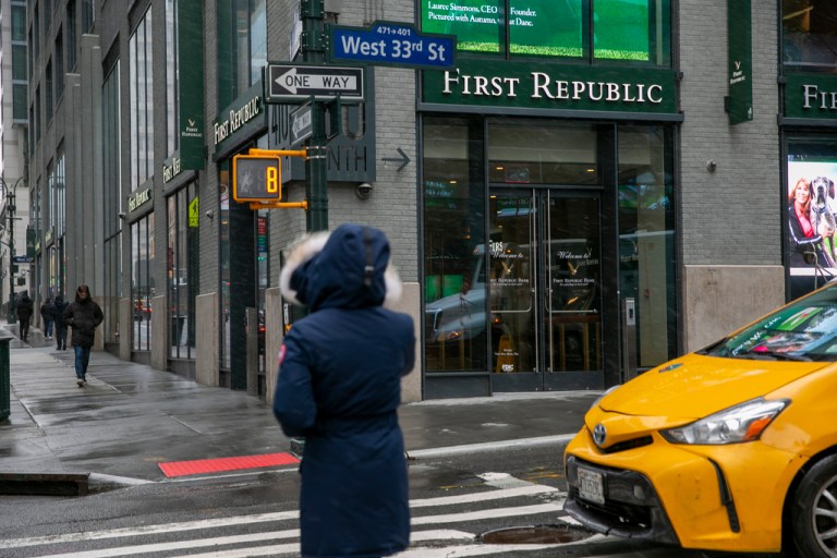 A First Republic Bank is in the Manhattan borough of New York City on Tuesday, March 14, 2023.