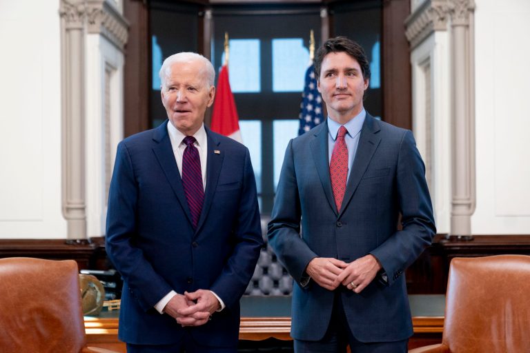 President Joe Biden meets with Canadian Prime Minister Justin Trudeau at Parliament Hill, Friday, March 24, 2023, in Ottawa, Canada. 