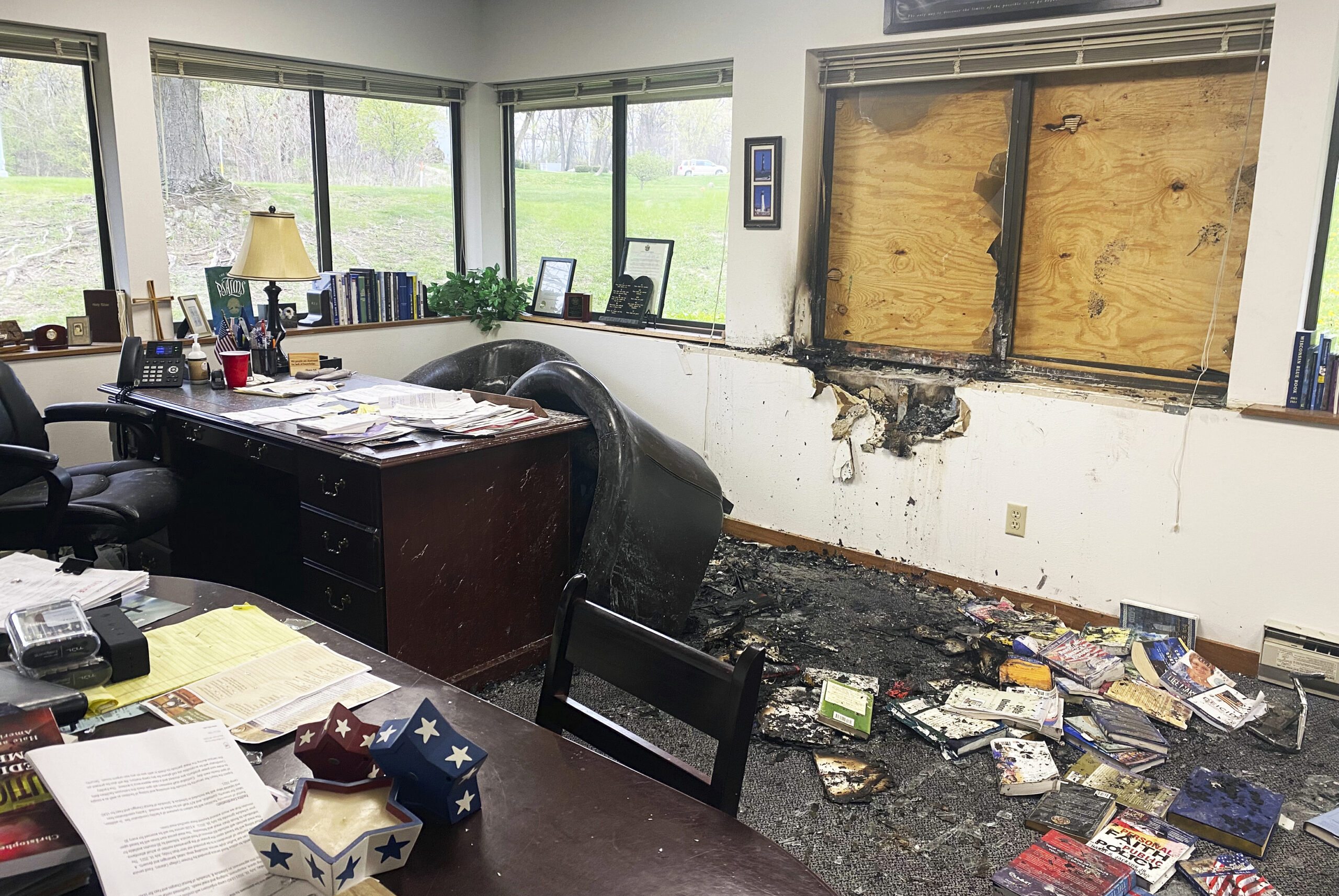 Man charged with firebombing anti-abortion group after his DNA was found on burrito