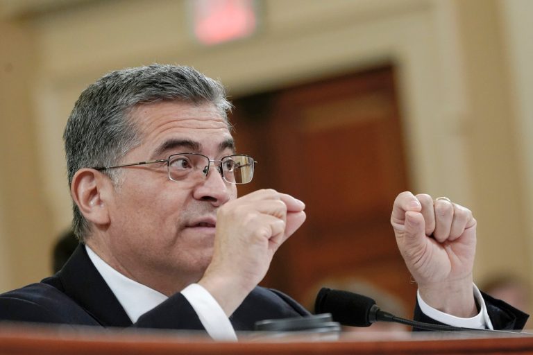 Health and Human Services Secretary Xavier Becerra testifies during the House Committee hearing on Ways and Means hearing on March 28, 2023, on Capitol Hill in Washington.