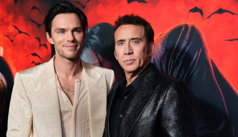 Nicholas Hoult, left, and Nicolas Cage attend the 