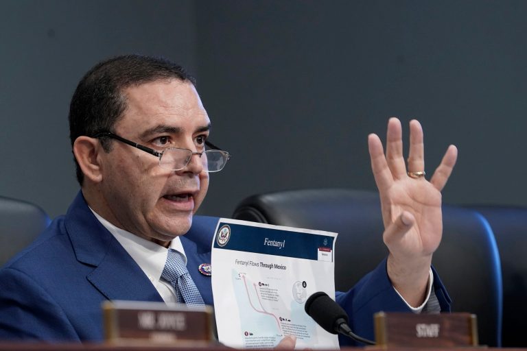 Ranking member Henry Cuellar (D-TX) asks questions during a House Appropriations Homeland Security Subcommittee budget hearing, Thursday, March 29, 2023, on Capitol Hill in Washington.