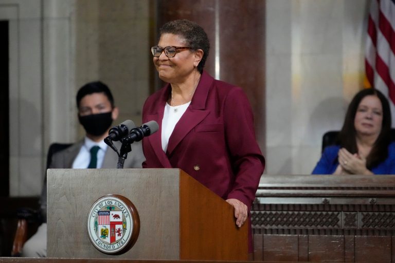Los Angeles Mayor Karen Bass.