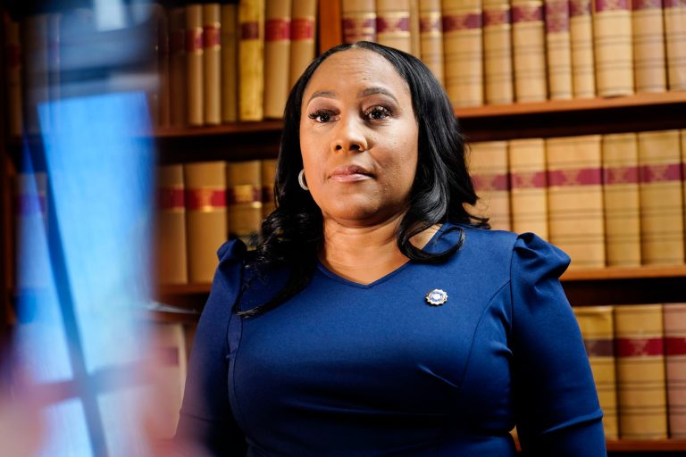 Fulton County District Attorney Fani Willis poses for a portrait, Wednesday, April 19, 2023, in Atlanta. 