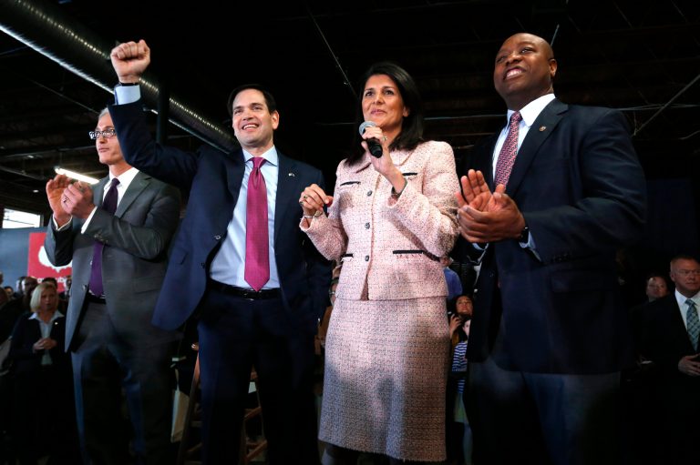 Tim Scott and Nikki Haley use their personal stories to rebuke ‘woke’ liberals