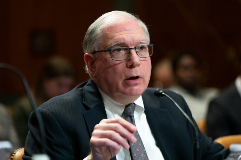 Lawrence Tabak testifies, Thursday, May 4, 2023, on Capitol Hill in Washington.