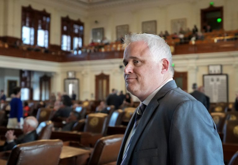 Rep. Bryan Slaton, R-Royse City, stands in the House Chamber at the Capitol, in Austin, Texas, on Jan. 18, 2023. 