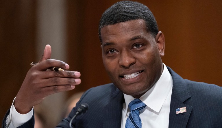 Environmental Protection Agency administrator Michael Regan testifies on Capitol Hill, March 22, 2023, in Washington. 