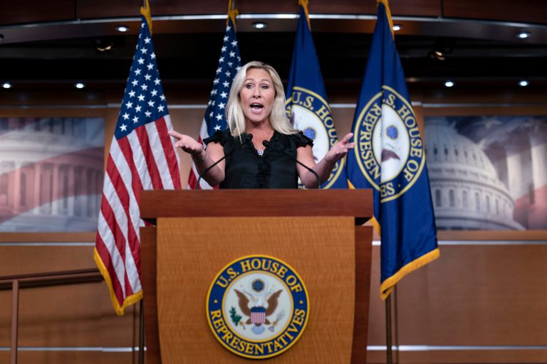 Marjorie Taylor Greene attacks Biden ‘criminal family’ and says Oversight will hold Wray in contempt